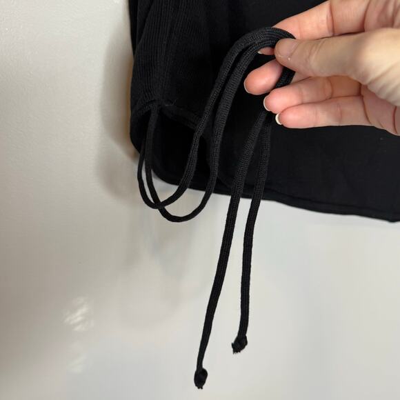 Modern Citizen Taryn Ruched Rib Knit Mini Skirt Black NWOT Women’s Size Medium - Picture 4 of 7